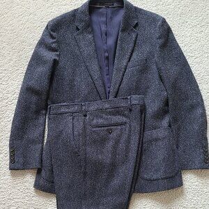 JCrew Ludlow Moon British Cloth Tweed 2Pc Unstructured Slim Suit - 40R